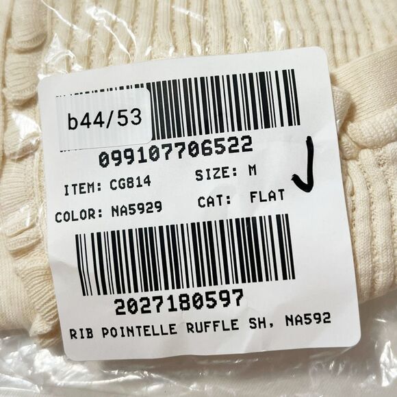 J. Crew Pointelle ruffle-trim cardigan in Warm Sesame Ecru Size M NWT CG814 - Picture 10 of 10